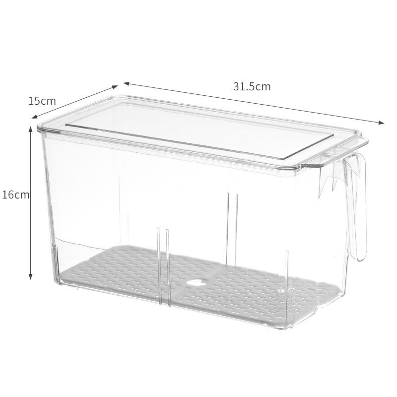 Multipurpose Transparent Fresh-Keeping Storage Box for Melons, Fruits, and Vegetables