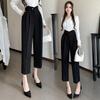 2025 Spring/Summer Women's High Waist Harem Pants – Casual Straight-Leg Cigarette Style