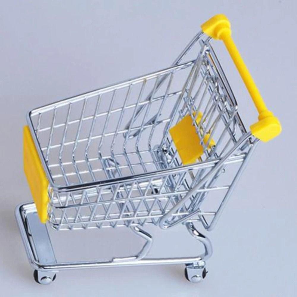 Home Decoration Mini Shopping Cart Toy Gift Desktop Model Mini Supermarket Shopping Trolley