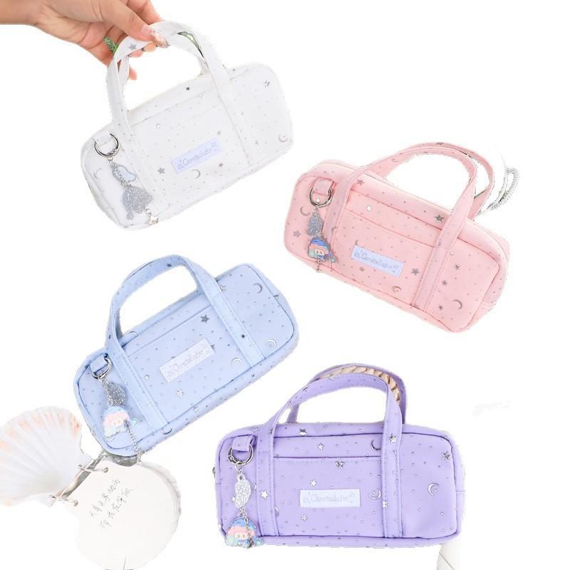 Constellation Key Square Pen Bag Large Capacity For Students School Classroom Storage