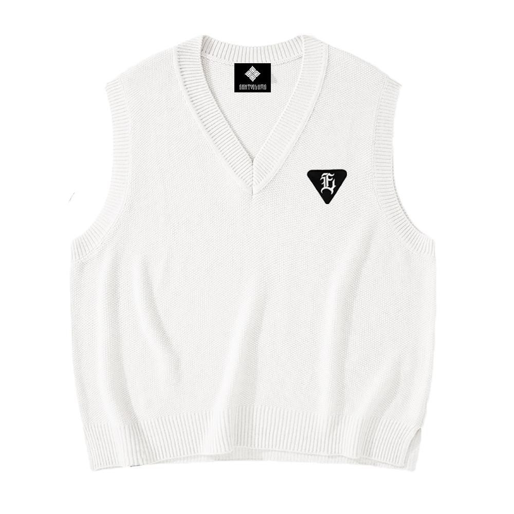 Eightvolume Ev E Patch Knit Vest (Ivory)