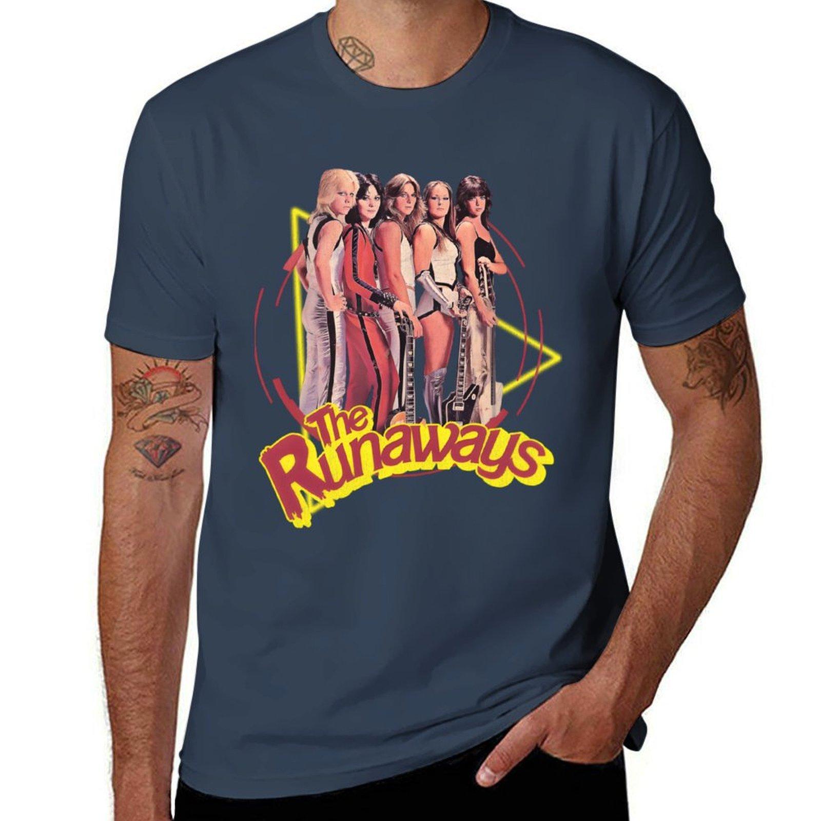The Runaways Tshirt Basic Solid Color Casual Tee Shirt S