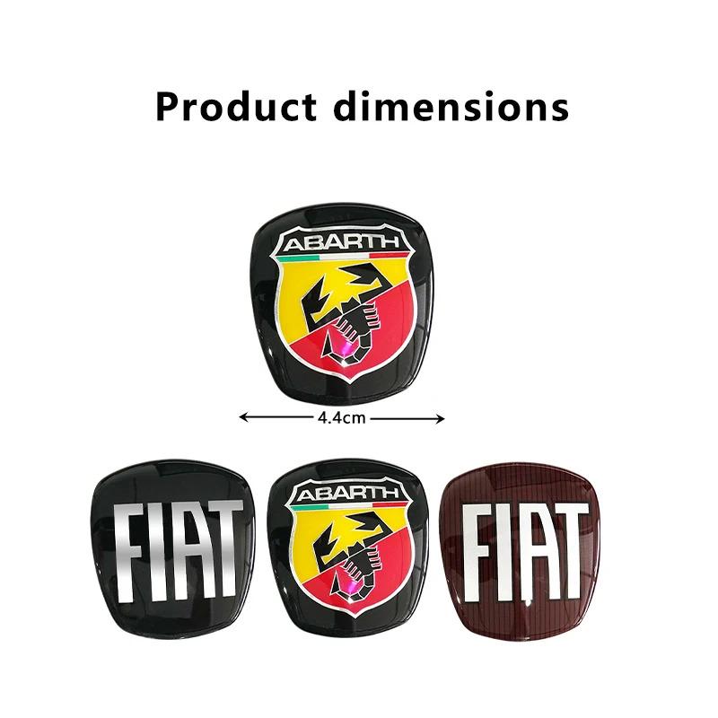 1pcs 3D 44mm Acrylic Steer Wheel Emblem Sticker Car Steering Wheel Sticker Car Interior Emblem Car Accessories For FIAT Abarth