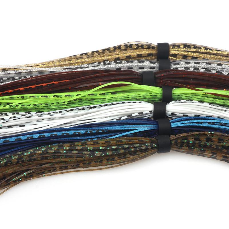 Silicone Skirts Fly Tying Material for Spinnerbait Long Tail Jig Lures Custom Fishing Bait Accessory