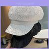 Summer Lace Mesh Sun Hat With Rhinestones For Women Fashionable Retro Sun Protection