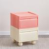 Multi-Layer Plastic Drawer Cabinet Bedside Storage Organizer for Children's Room And Bedrooms Compact Storage Unit for Small Spa