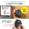 Sanwa Direct Wireless Trackball Mouse, Compact, Quiet, Compatible with Mac/Windows, 5 Buttons (Includes Back/Forward Buttons), Black, 400-MAWTB180BK