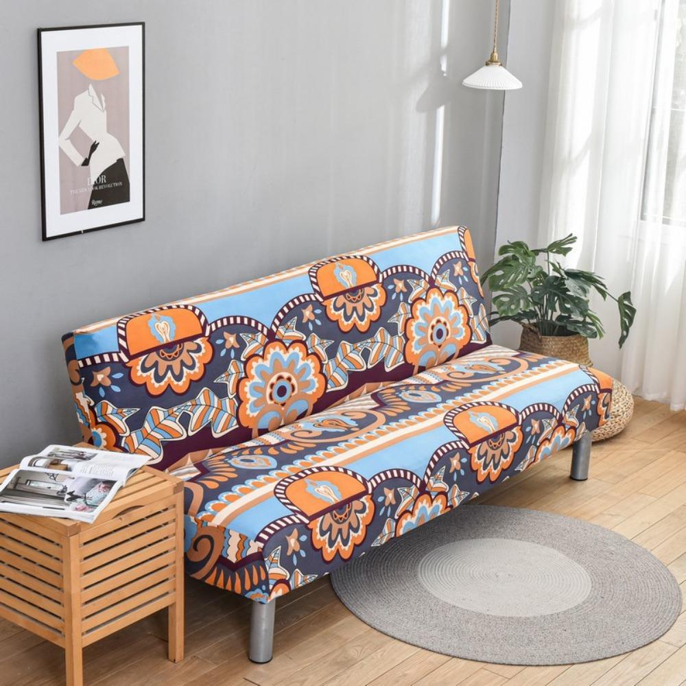 Milk Silk Elastic Sofa Cover Slipcover Furniture Protector Dustproof Stretchable No Armrest Full Coverage