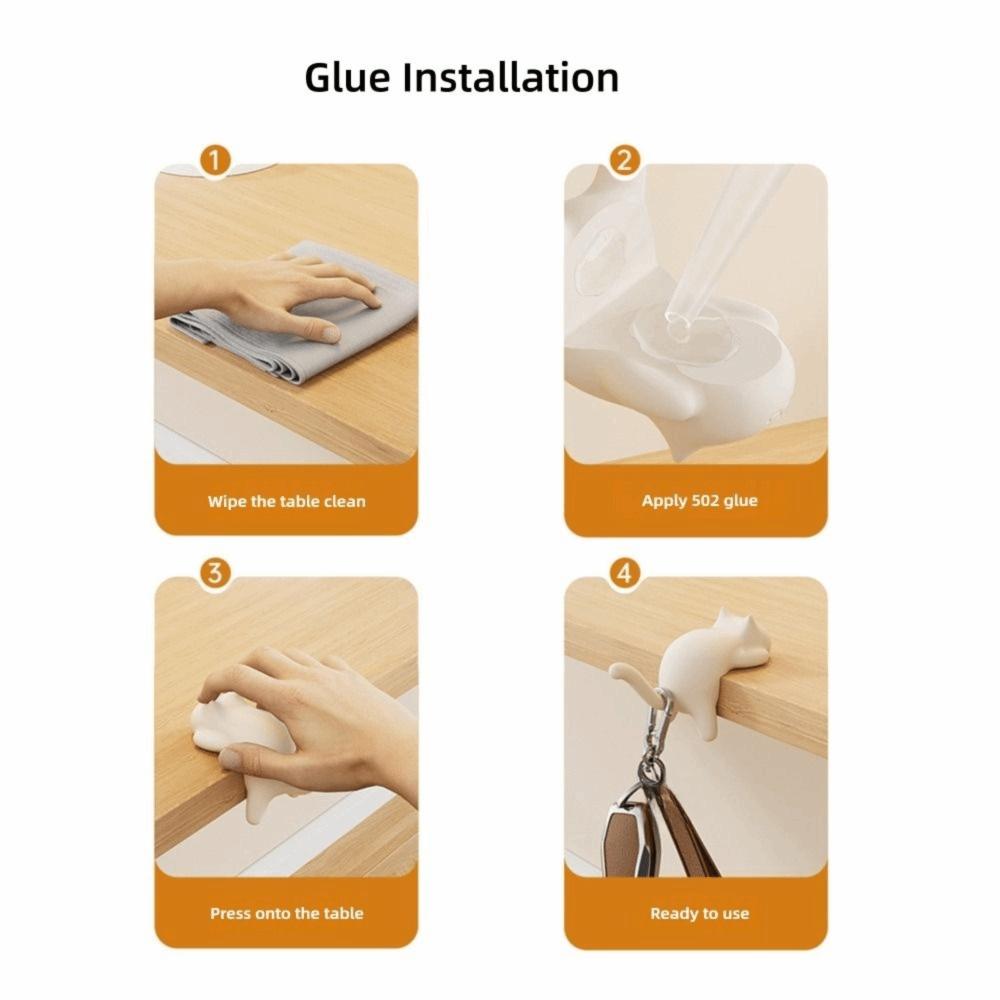 Punch-free Cat School Bag Hook Seamless Bag Organizer Holder New Bag Hook