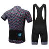 Summer Short Riding Bicycle Cycling Clothing Set Men Sport Jerseys Suits Black Bib Pants Bicycle Clothes
