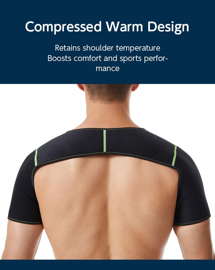Black Double Shoulder Brace Improved Rotator Cuff Shoulder Support Sleeve for Pain Relief Warm Shoulder Pads Sports Protective