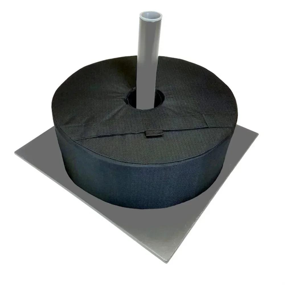 18in Round Sandbags with Side Slot Opening for Umbrella Stands Adjustable Weight Fillable Sandbag for Outdoor Patio Use