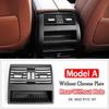 Bakre ventilationsgaller för friskluft, kromad, enfärgad svart panel för BMW 5-serie F10 F11 F18 520i 523i 525i 528i 535i