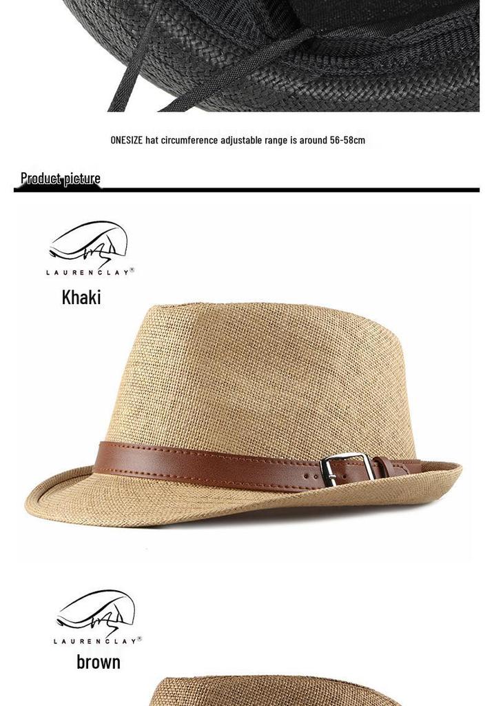 Unisex Summer Straw Hat - Korean Style, Stylish Sun Protection, Retro Jazz Design