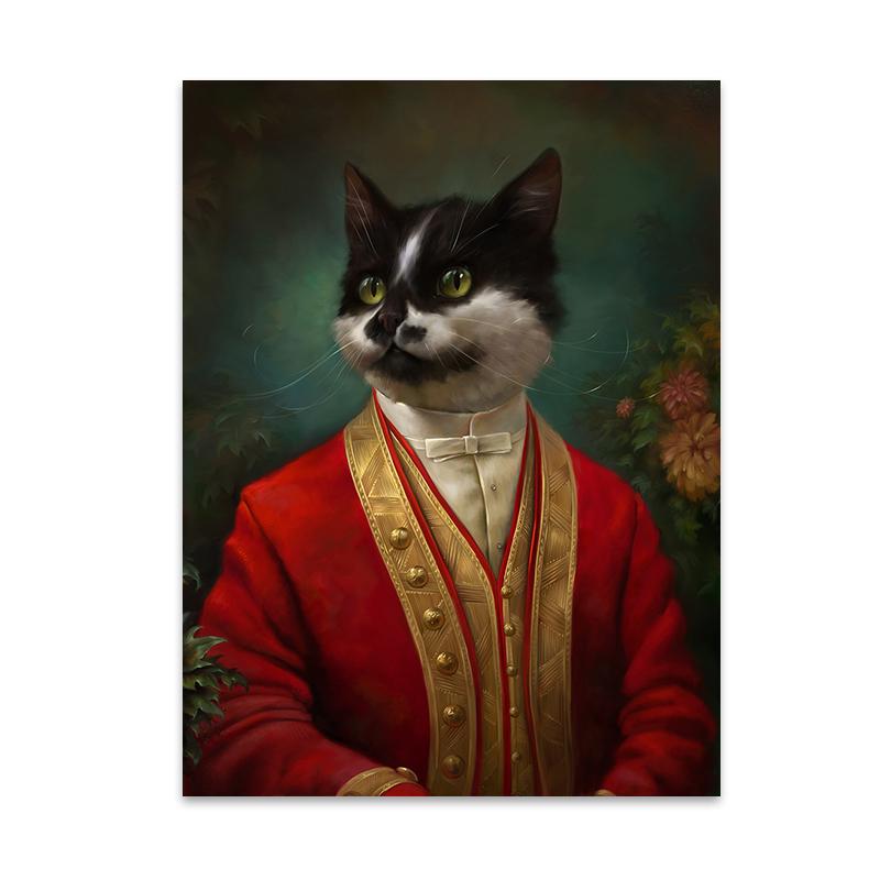 

Творческие картины на холсте с изображением животных и кошек, постеры и принты, настенные художественные картины для украшения гостиной и дома 21x30cm No Framed