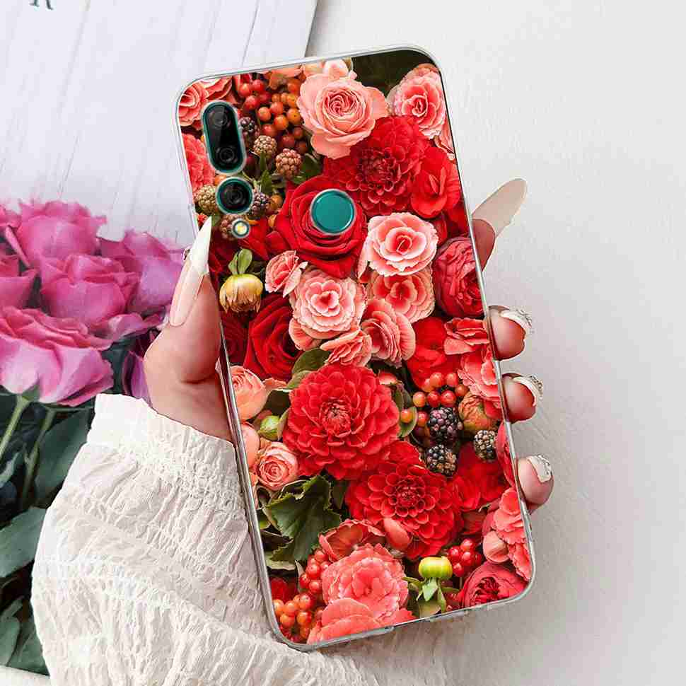 For Huawei Y9 Prime 2019 6.59" Case Cute Balloon Girl Flower Soft Silicone TPU Cover For Huawei Y9Prime 2019 STK-L21 Phone Shell