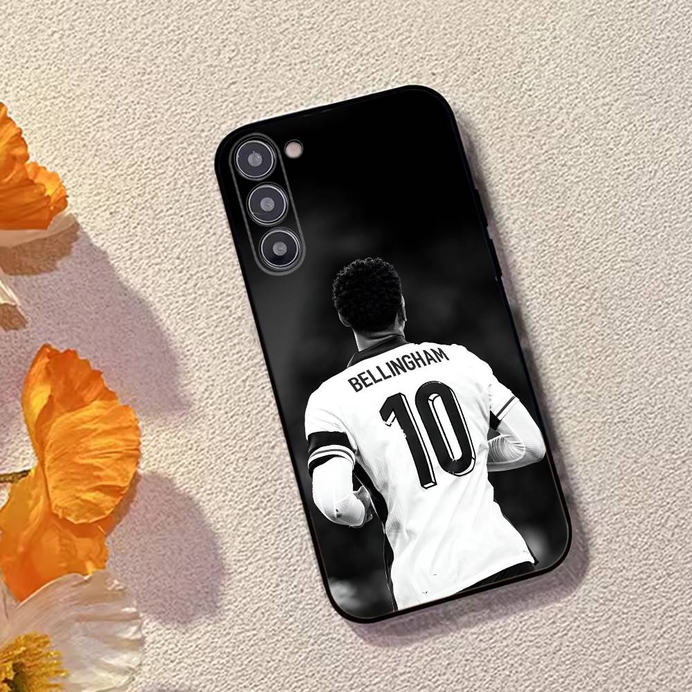 J-Jude F-Football Bellinghams Phone Case Black Silicone Soft For Samsung Galaxy A73,A72,A71,A70,A53,A52,A51