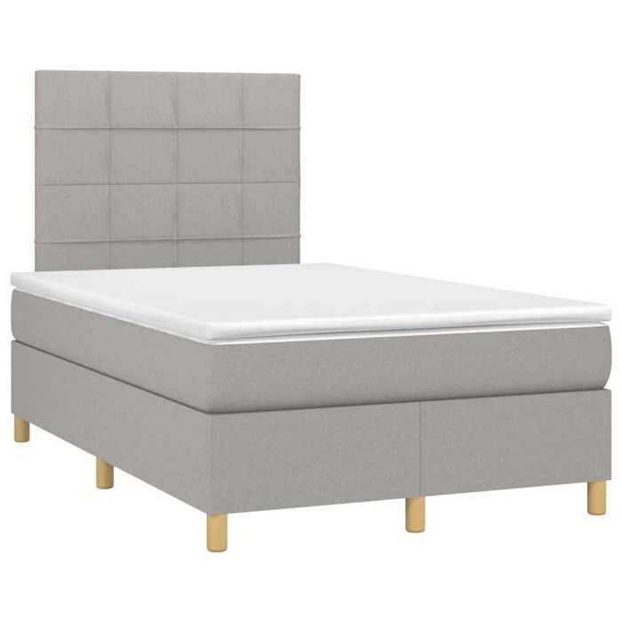 VidaXL Sommier à Lattes de Lit avec Matelas et LED, Lit Rembourré, Lit Double, Lit Adulte de Chambre à Coucher Intérieur, 3135421