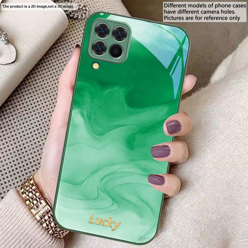 Ink wash connotation blue For Samsung A01 A02 03 Core 04 05 06 10 12 13 14 5G 15 16 M02 12 Note 8 9 10 20 glass Ultra phone case