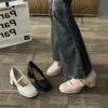 Increase height and show leg length temperament pearl single shoes summer new Chinese style national style with cheongsam temperament high heels