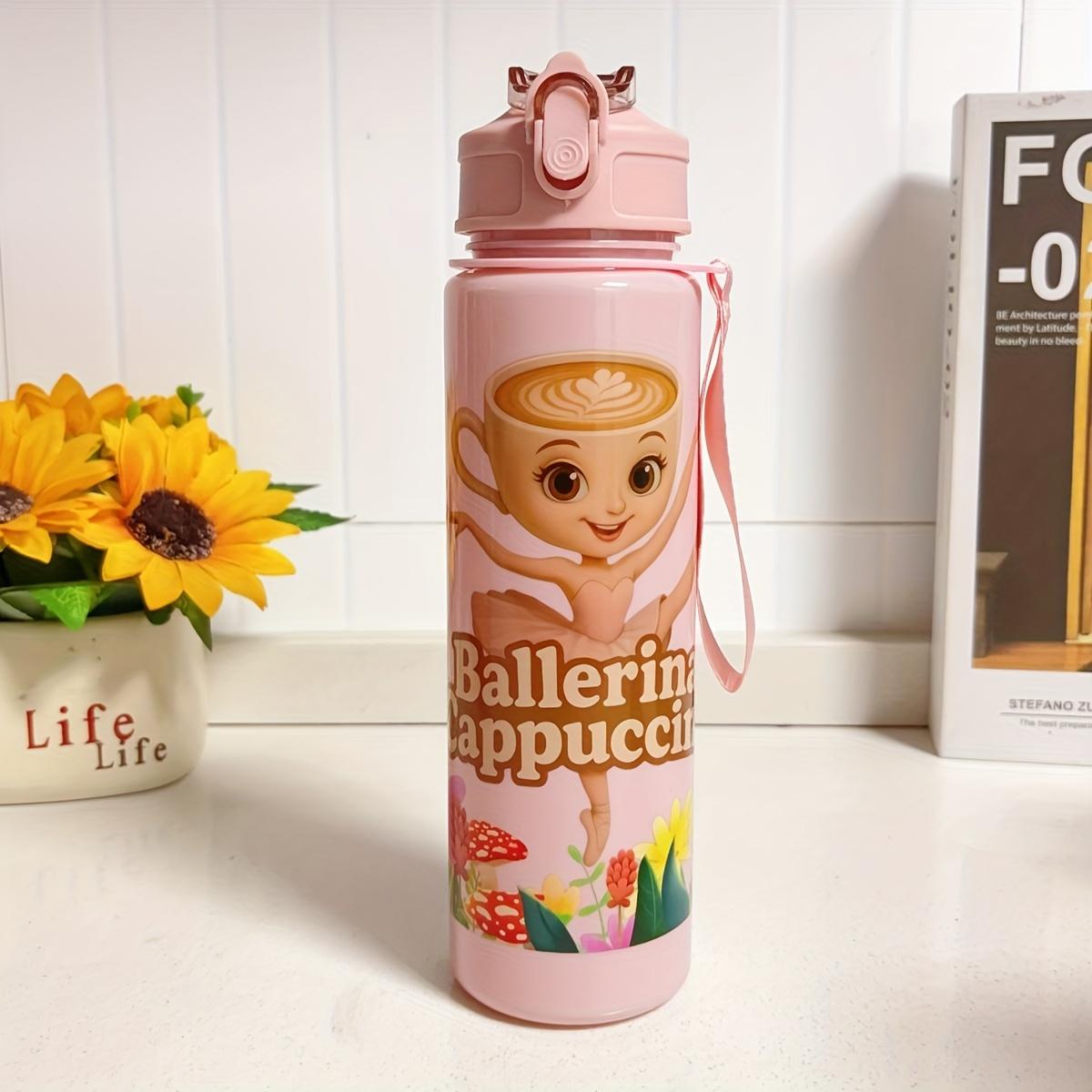 

750 мл Італійська Пляшка для Води для Розумової Деградації Для Пиття на Відкритому Повітрі Мультяшні Спортивні Чашки Тунг Тунг Тунг Сахур Тралалеро Тралала Різдвяні Подарунки 701-800ml рожевий