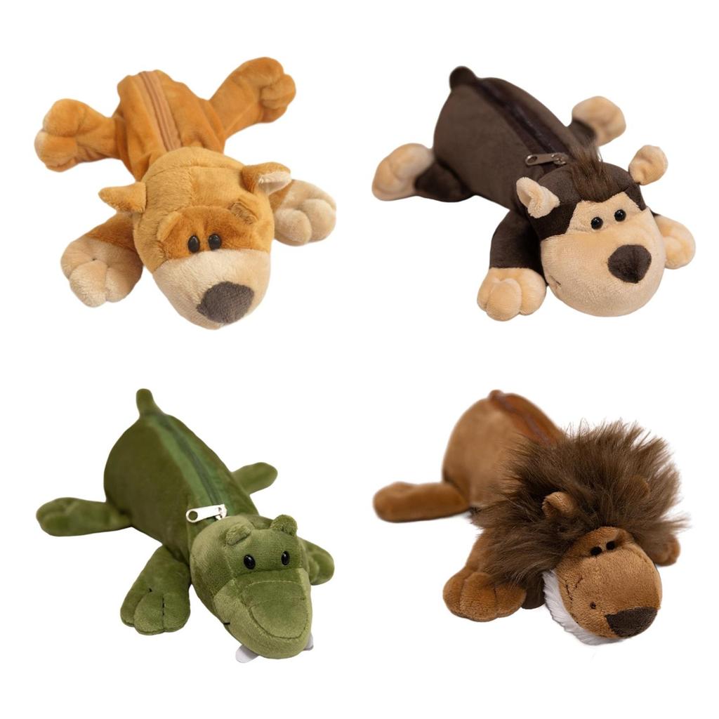Plush Pencil Case Desktop Decorative Bag Stationery Accessories Portable Novelty with Zipper for Girls Child Holiday Gift Office