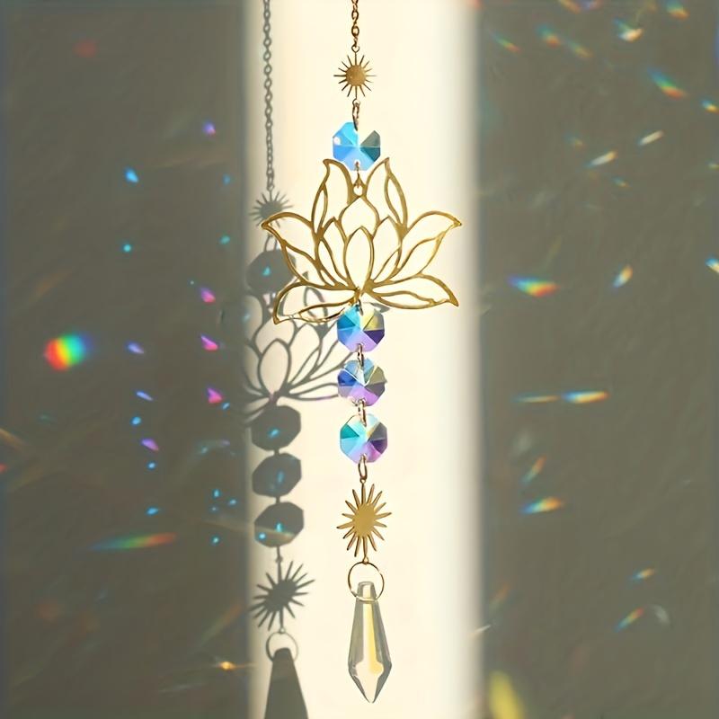 Lotus Pendant Crystal Sun Catcher, Wind Chimes, Wedding Party, Home Decoration, Car Hanging, Hanging Decoration, Sun Catcher, Photo Props
