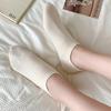 3 PaarSet Sommer Damen Unifarben Niedrig geschnittene Socken Neu Rutschfest Silikon Unsichtbar Füßlinge Knöchelsocken Harajuku Damen Baumwollsocken