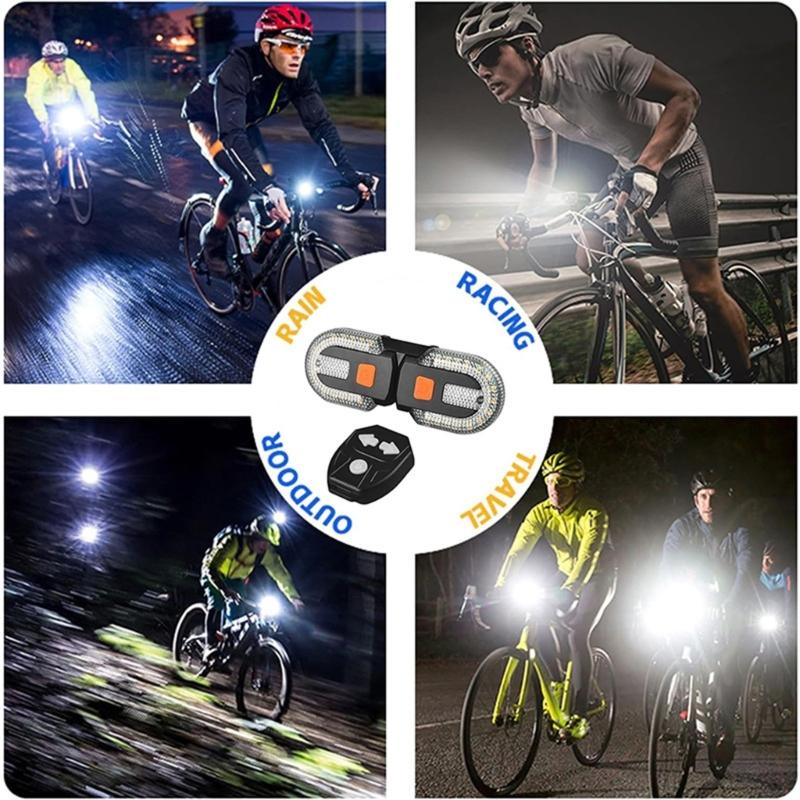 Luz Trasera Impermeable para Bicicleta Control Remoto Intermitentes 5 Modelos Carga para Bicicletas de Montaña Scooters
