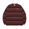 Striped Long Sleeve Tee   Burgundy