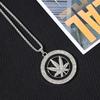 Maple Leaf Round Sweater Chain Stainless Steel Necklace Suitable For Both Men And Women