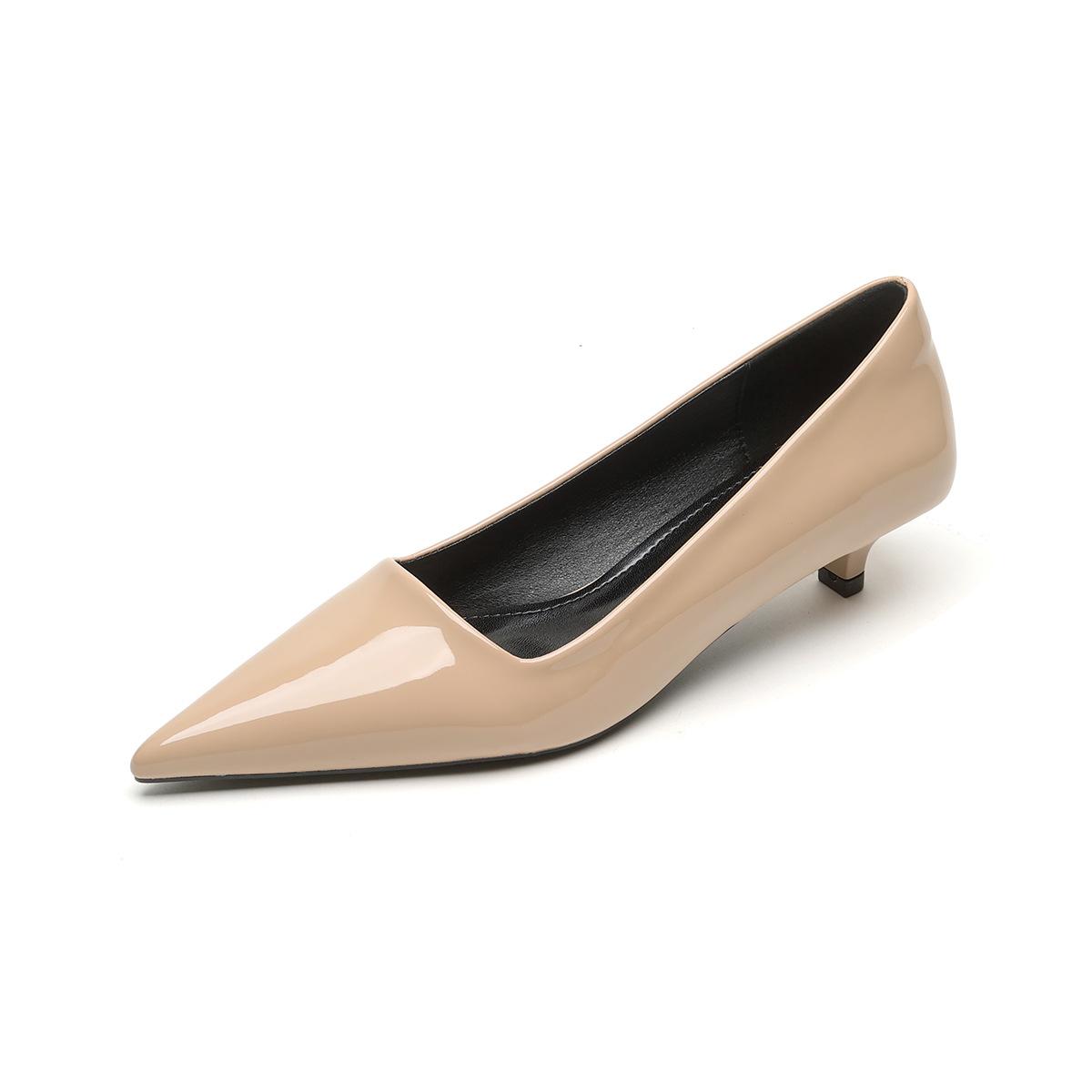 

Неустающие ноги туфли на высоком каблуке женские тонкие каблуки туфли для работы для通勤 легкий вырез одинарные туфли женские остроносые туфли 42