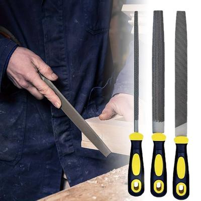 Metallfeilensatz 3 Stück 8 Zoll Flachrund Halbrundfeilen Langlebige Handfeilen Geeignet für Metall Holz Glätten Formen Entgraten