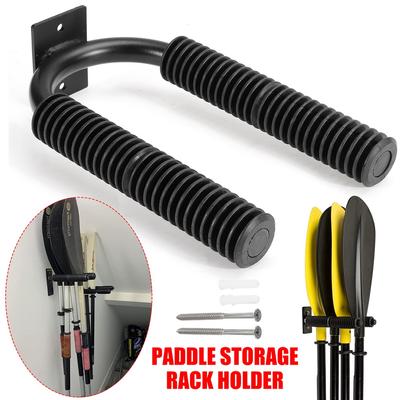 Black Plastic Kayak Paddle Storage Rack Holder Wall Mount Storage Hanger Accessories for Canoe Kayak Paddles Hangers