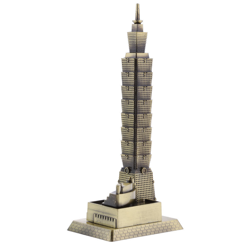 Vintage Taipei 101 Toren Gebouw Beeldje Standbeeld Model van Taiwan Huis/Kantoor Decor Verzamelingen