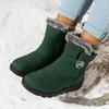 Women's Winter Fur One Padded Waterproof Fabric Cozy Side Zipper Warm Cold Lightweight Hiking Waterproof Anti-slip High Top Snow Boots