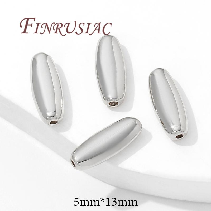 5mm*13mm Rice Shape Beads 18K Gold Plated Beads Separators,Bracelets Accessories,DIY Jewelry Making Supplies,Metal Beads