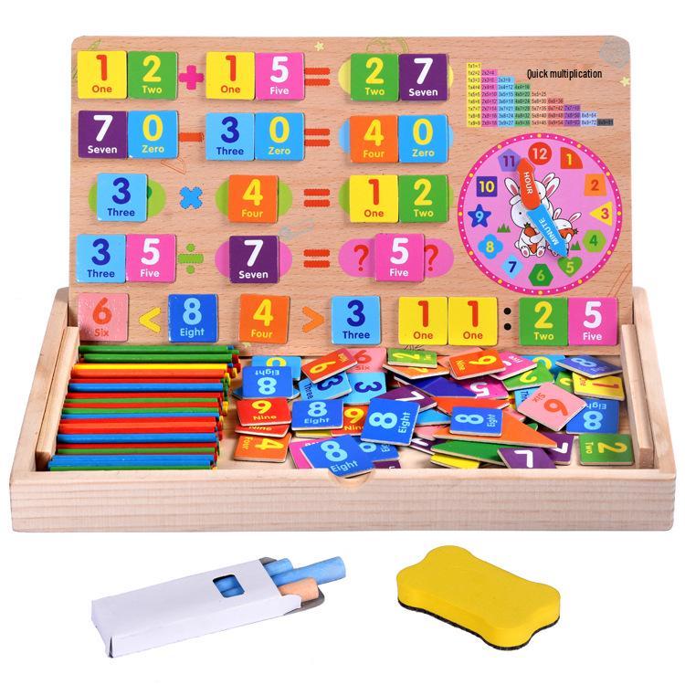 Educational Wooden Building Blocks & Counting Sticks for Early Learning and Kindergarten