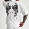 Men Angel Wings Graphic T Shirt Harajuku Gothic Streetwear Oversized Hip Hop Short Sleeve Tees Tops Casual Clothes