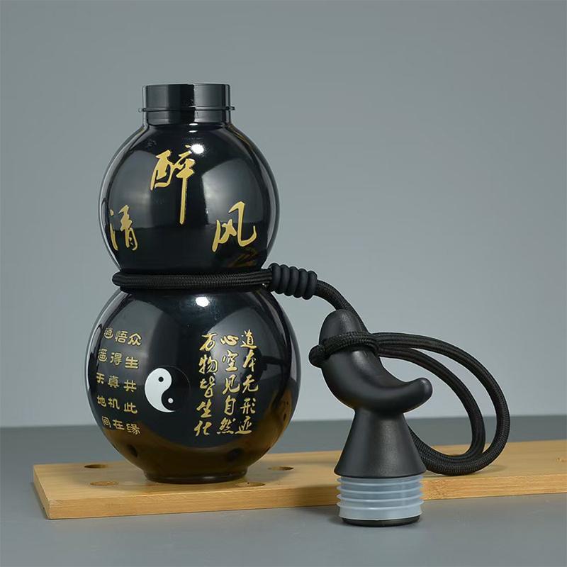 730Ml Gourd Water Bottle Outdoor Large Capacity Fitness Gourd Bottle Chinese Retro Style Water Cup Gourd Water Bottle