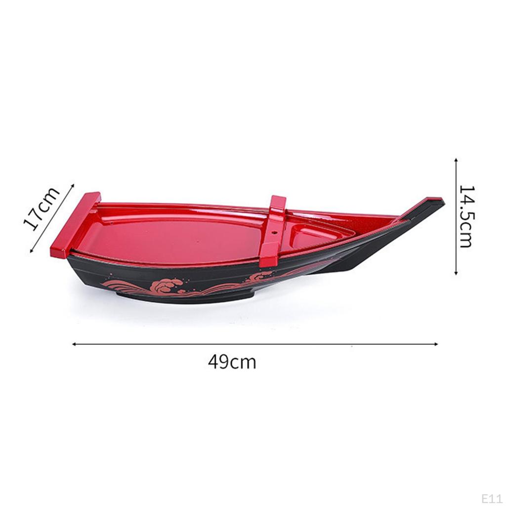 Appetizer Dish with Boat Shape for Sushi and Snacks