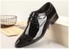 Men's European Style Glossy Patent Leather Pointed Toe Lace-up Formal Shoes