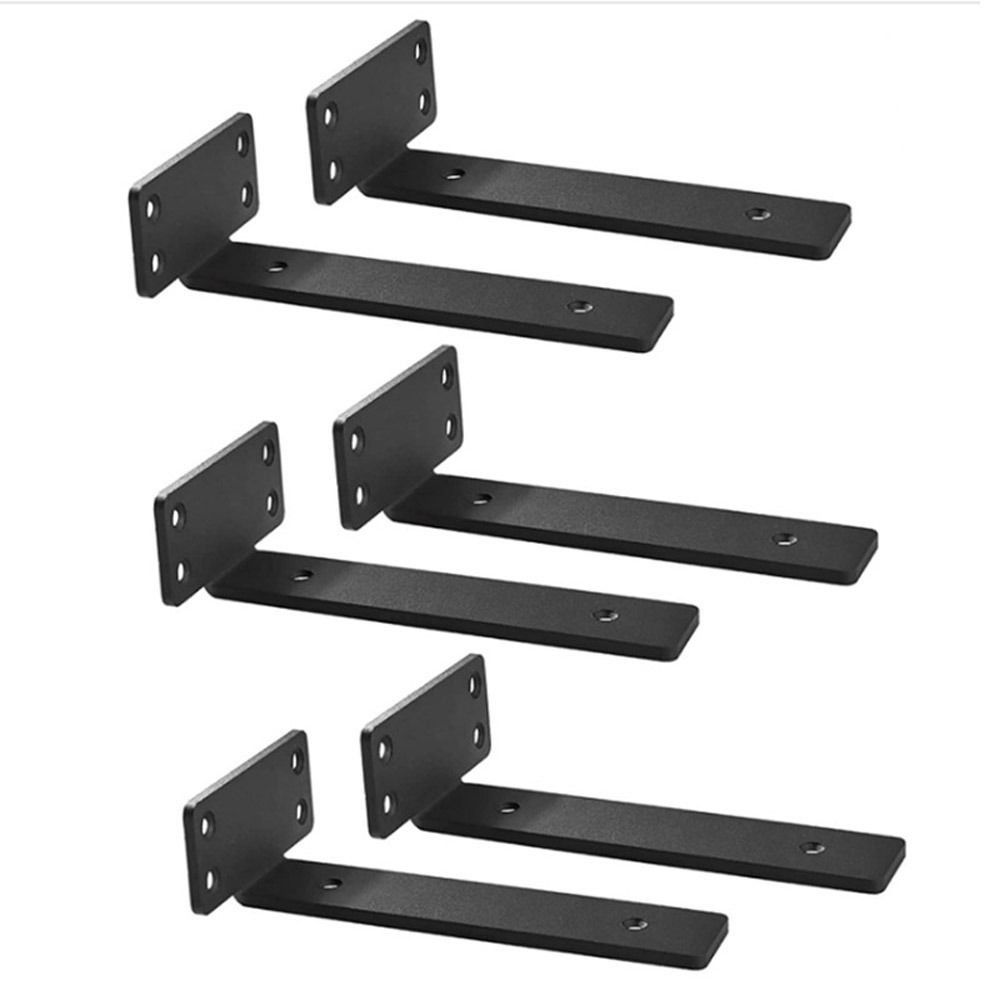 Thickened Floating Shelf Brackets Wall-Mounted Integrated Invisible L Bracke Rust-Resistant Heavy Duty Furniture Board Support