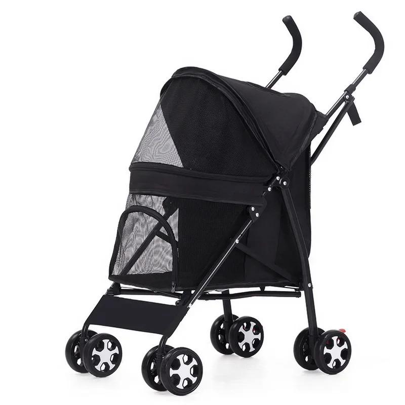 Pet Trolley Foldable Go Out Dog Cart Cat Bag Breathable Pet Scooter