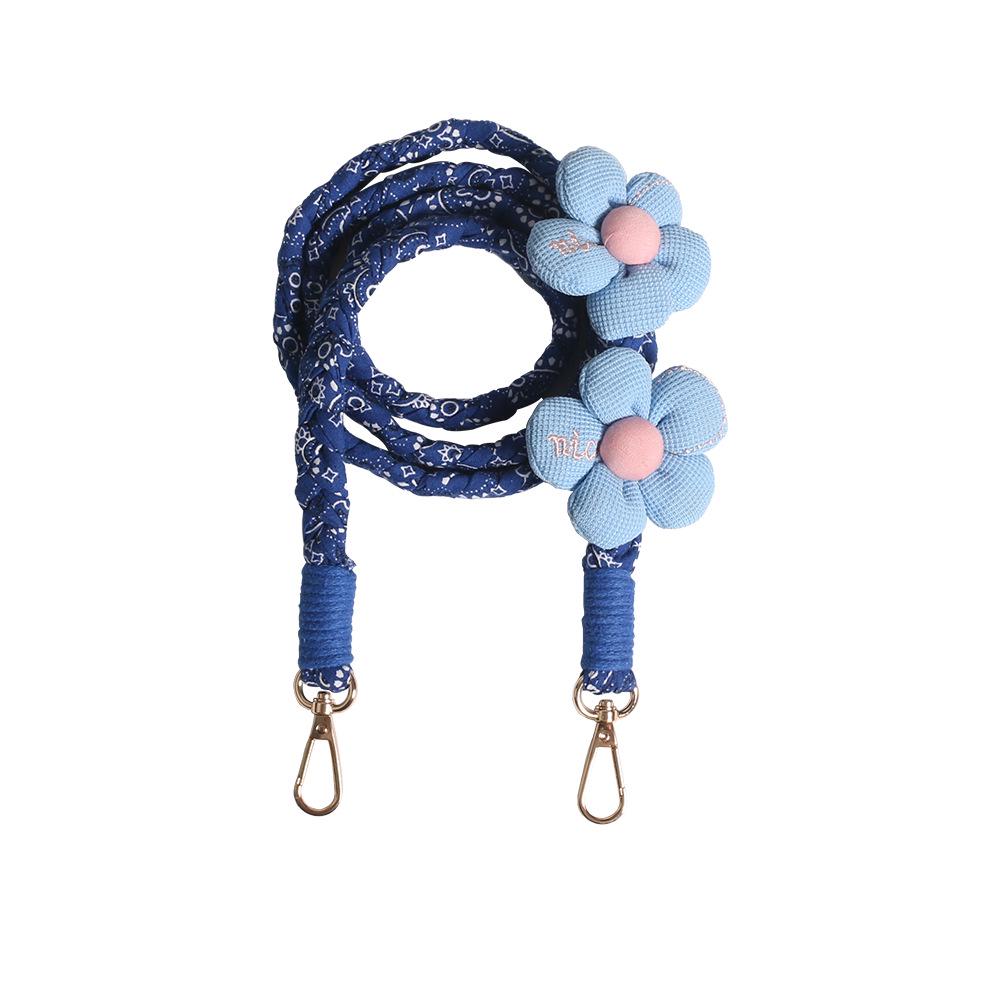 Daisy Flower Crossbody Phone Lanyard: Anti-Lost Handmade Woven Strap with Pendant