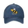 Fashion Capybara Bee Baseball Caps Unisex Distressed Denim Sun Cap Parody Capybaras All Seasons Travel Adjustable Caps Hat