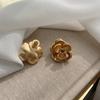French Retro Premium Camellia Stud Earrings Fashion Design Sense Earrings Exquisite Earrings Earrings Women