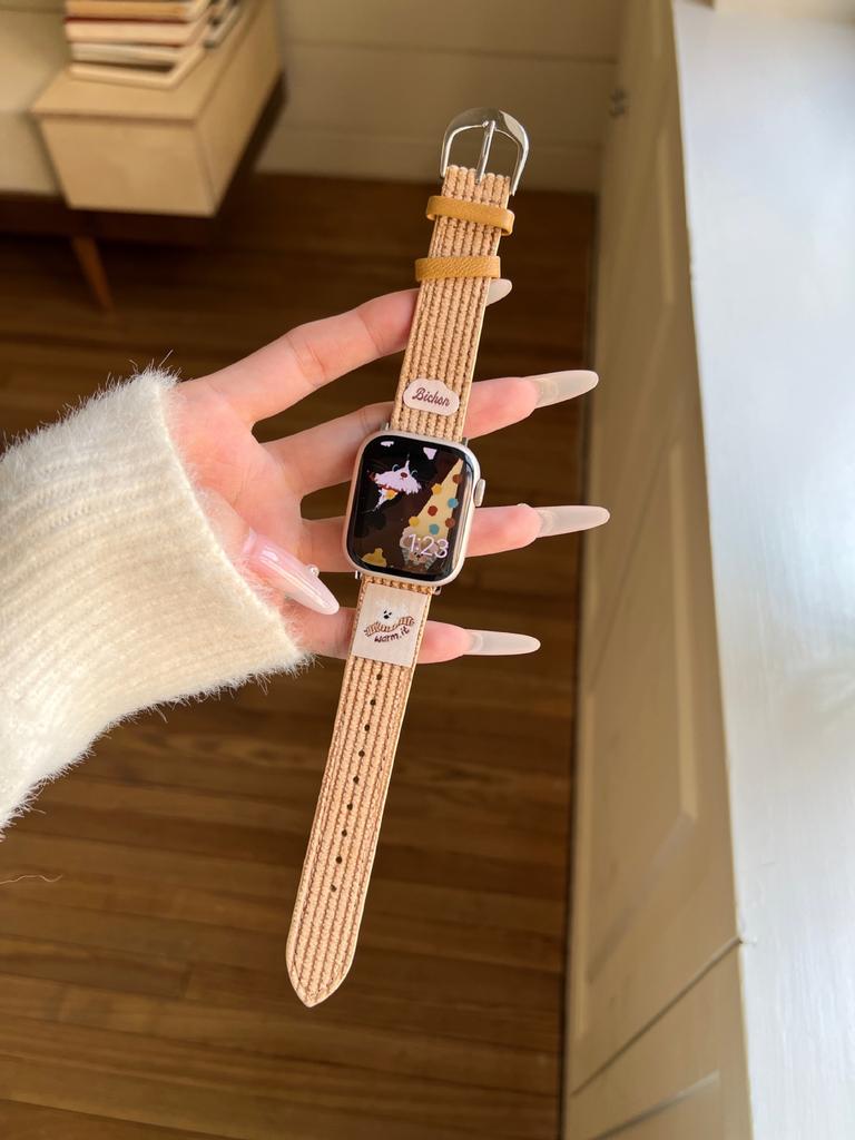 Cute Bear Puppy Waffle Fleece Strap For Apple Apple Watch Watch Iwatch109876