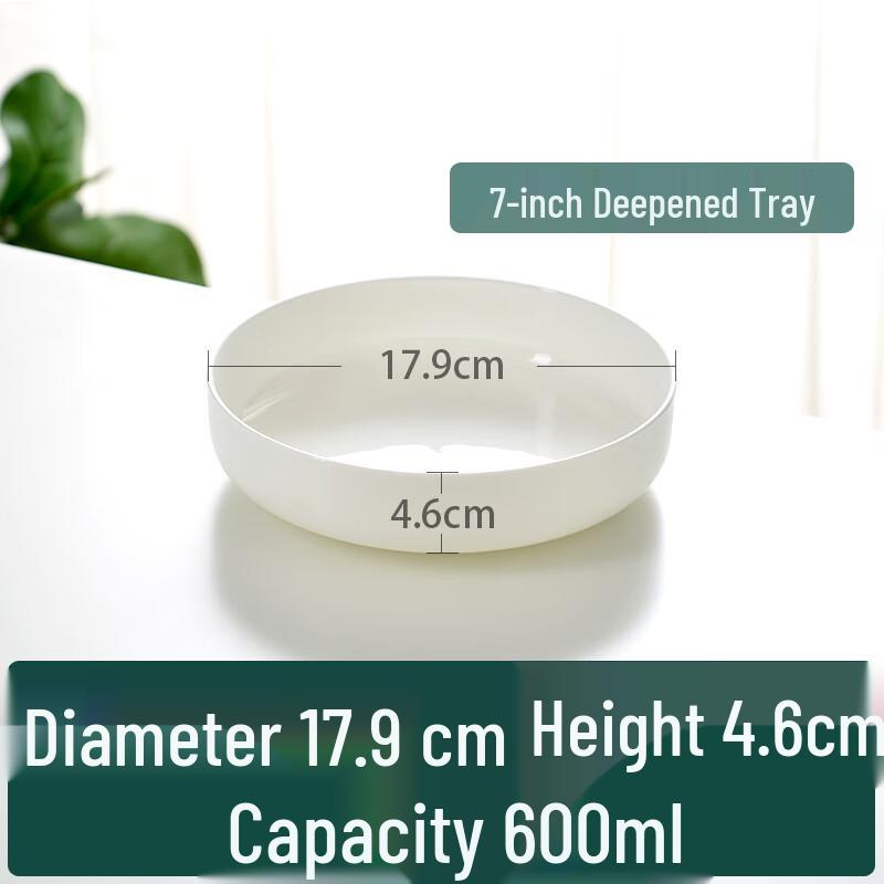 Qianxing 7-inch Deep Ceramic Plates - Set of 5