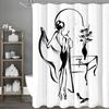 Black and White Sexy Woman Shower Curtain, Bathroom Decorative Shower Curtain, Waterproof Shower Curtain with Hooks